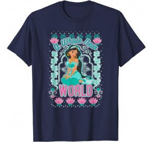 Disney Aladdin Christmas Jasmine A Whole New World Sweater T-Shirt